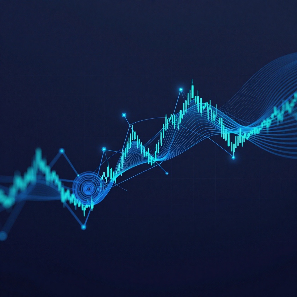 Concepto abstracto de IA financiera